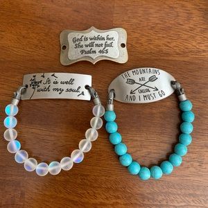 Interchangeable beaded bracelet bundle